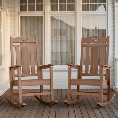 Chaises berçantes d'extérieur en PEHD résistantes aux intempéries Adirondack