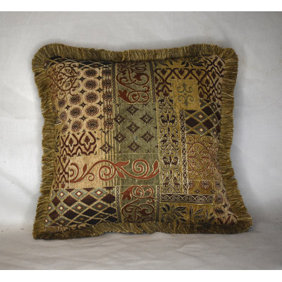 Fringed Chenille Reversible Throw Pillow