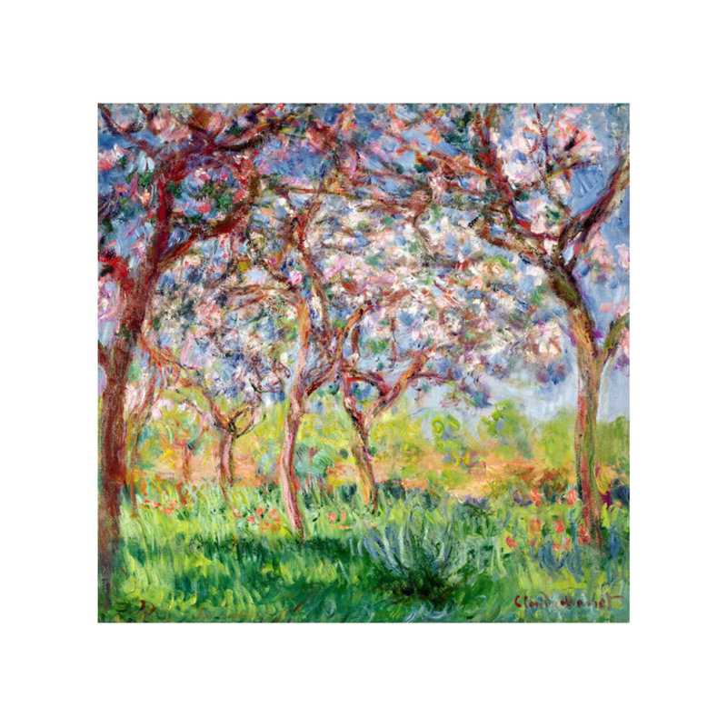 Printemps a Giverny par Claude Monet - Estampe numérique, H 22 po x l 28 po