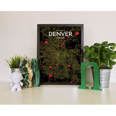 Denver City Map - No Frame Print