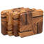 Tiger and Wenge Wood Coasters End Grain with Base