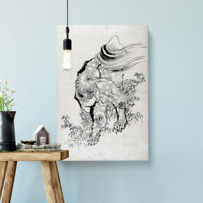 Mythical Creature by Katsushika Hokusai - Wrapped Canvas Painting