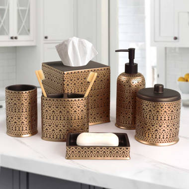 Watson Bathroom Accessories - Brown Jewels Bathroom Accessory Set