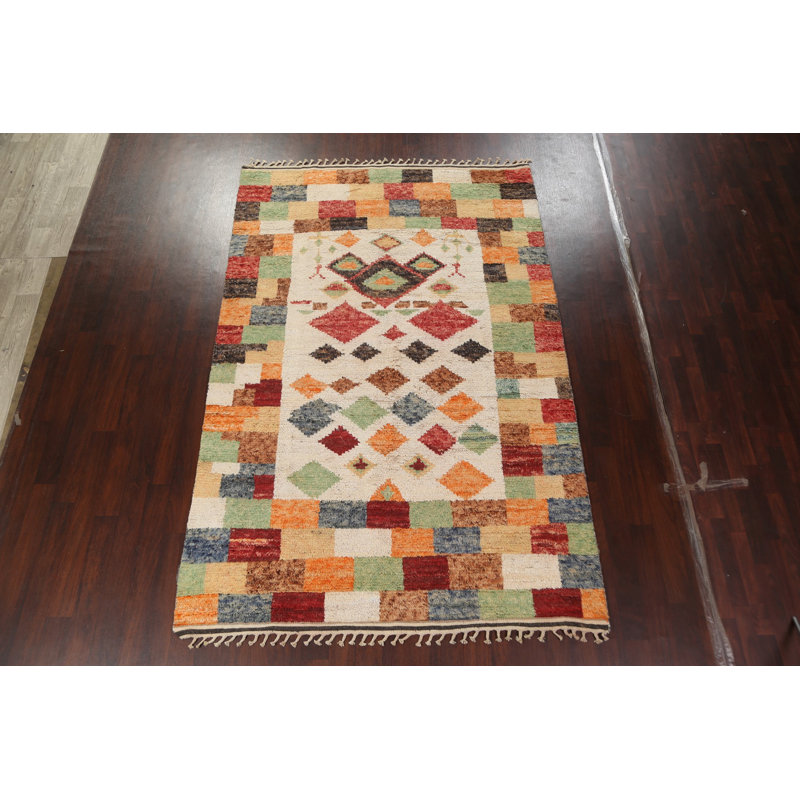 Tapis tribal marocain noué à la main 7 x 11