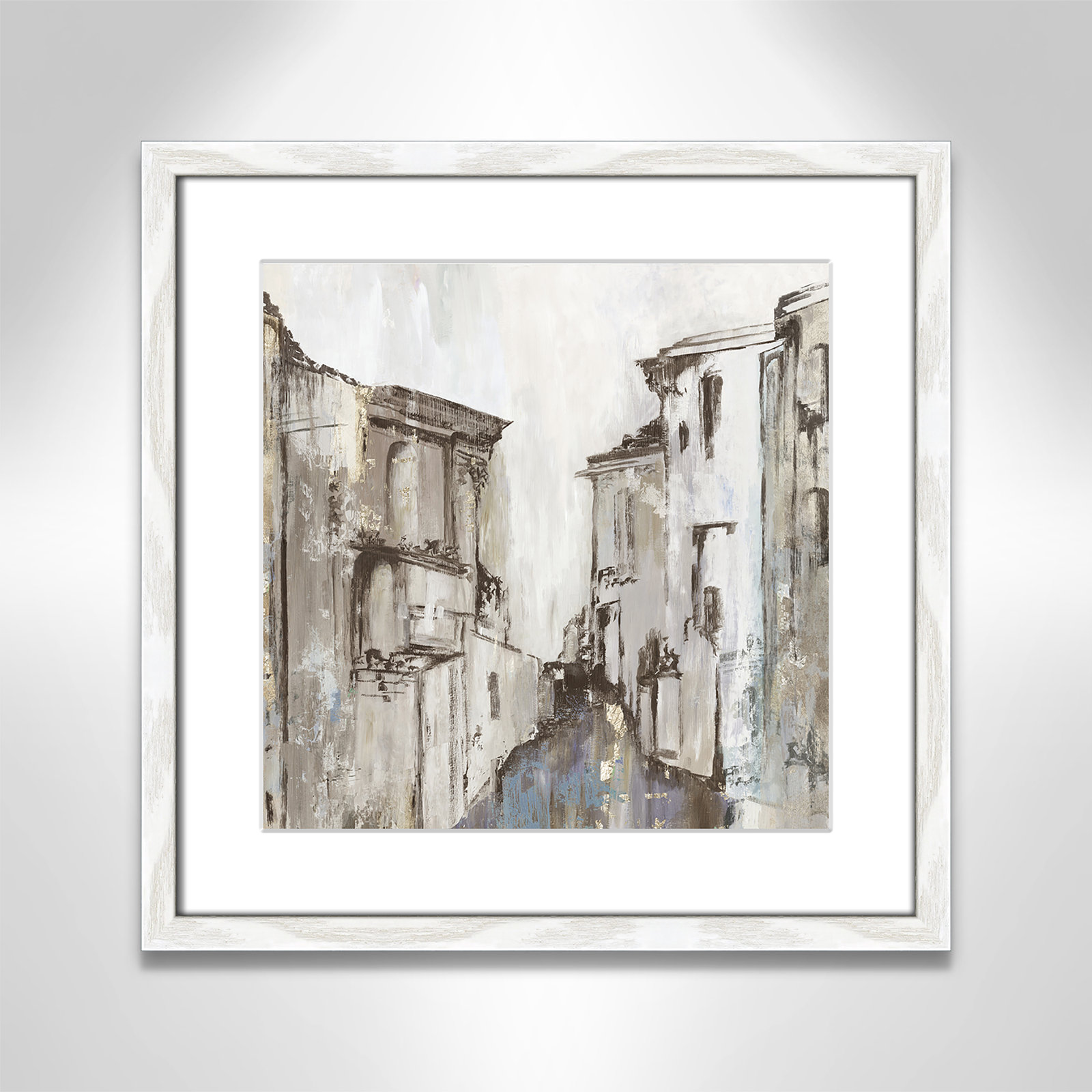 Daniella "Gothika" Painting by Allison Pearce, 17" H x 17" W, White Wood Grain
