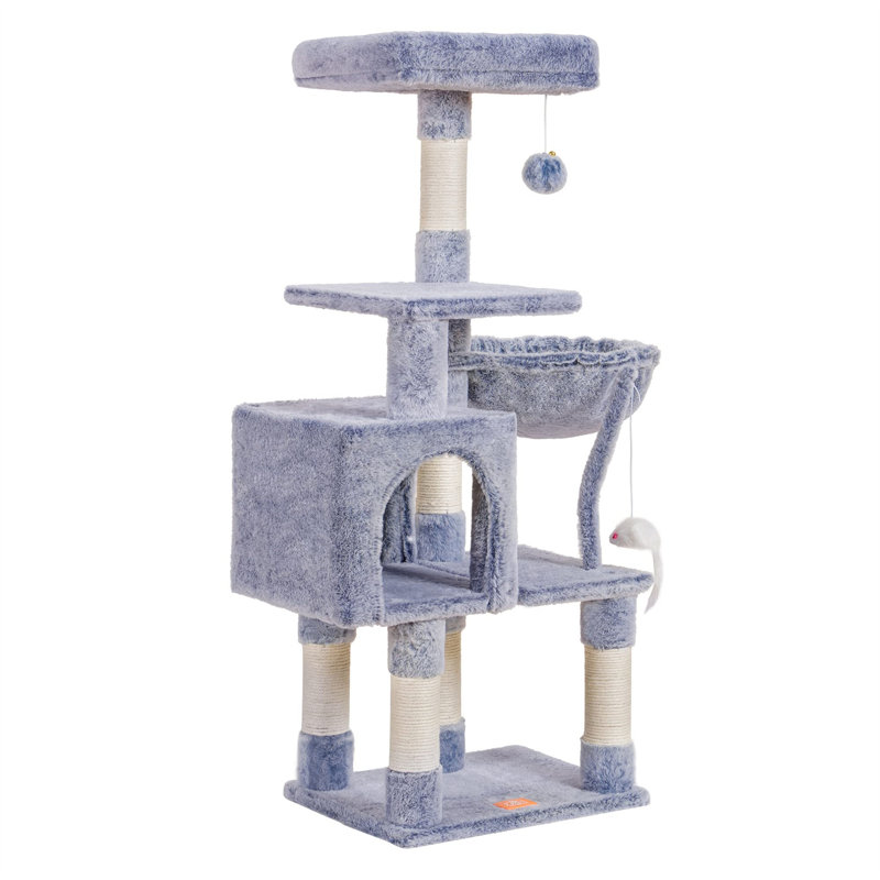 Arbre à chat Faraday, Gris, H 43,31 po x l 12,6 po x L 17,32 po