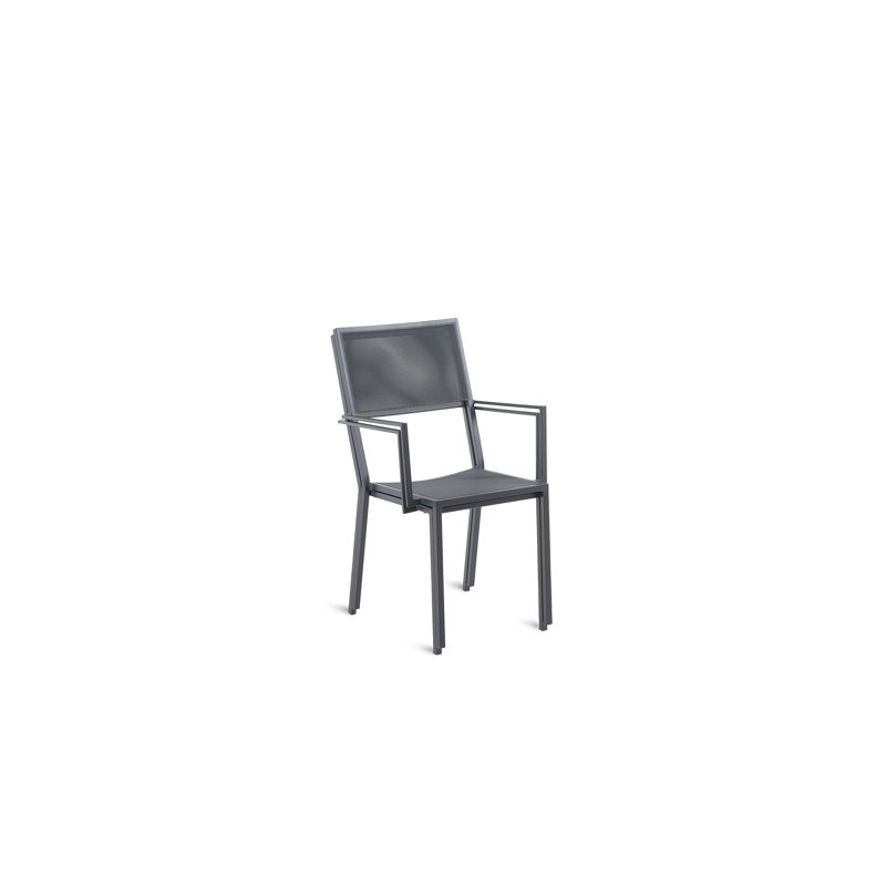 Conrad Outdoor Lounge Chair, Graphite
