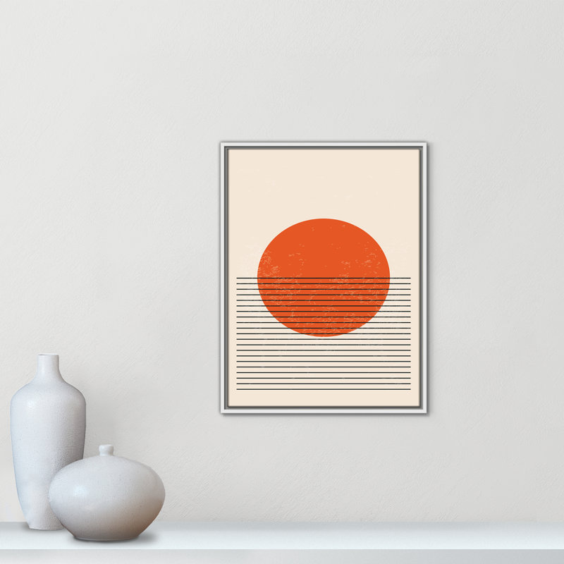 «Bright Minimal Series # 2» par Stanley, Toile avec cadre, Flotteur blanc, L 19,5 po x H 25,5 po