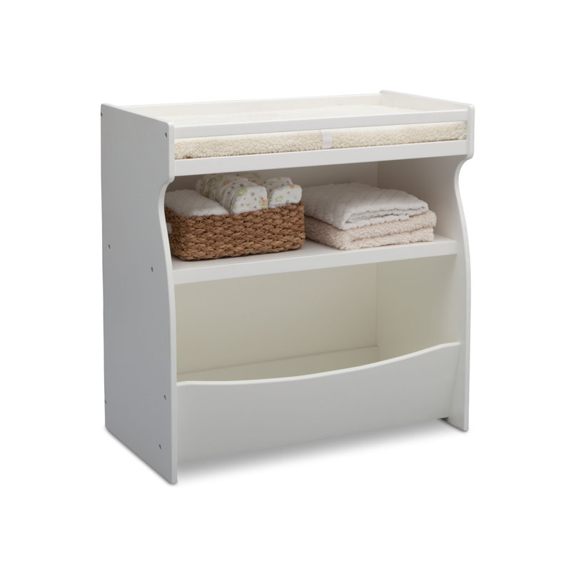 Bianca White Wooden 2-in-1 Changing Table with Storage