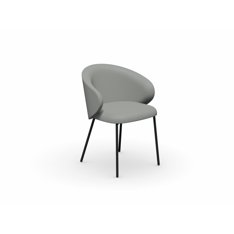 Tuka Upholstered Armchair with Metal Frame, Sand, Matte Black