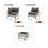 Emroy 4 - Person Outdoor Wicker Sectional Seating Group with Lighted Coffee Table, Modern Modular Rattan Conversation Set with Cushions-1128284502
