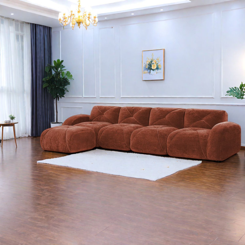 Canapés modernes en velours, conception ergonomique, confort de salon, sans assemblage