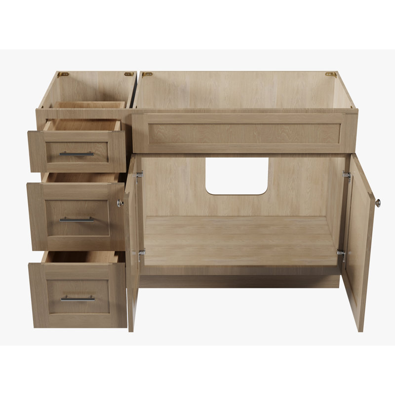 Base de meuble-lavabo simple 51 po Disar, Chêne naturel