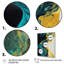 Sarcelle et jaune liquide Dreams III - décoration murale abstraite-1107824853-1107824873