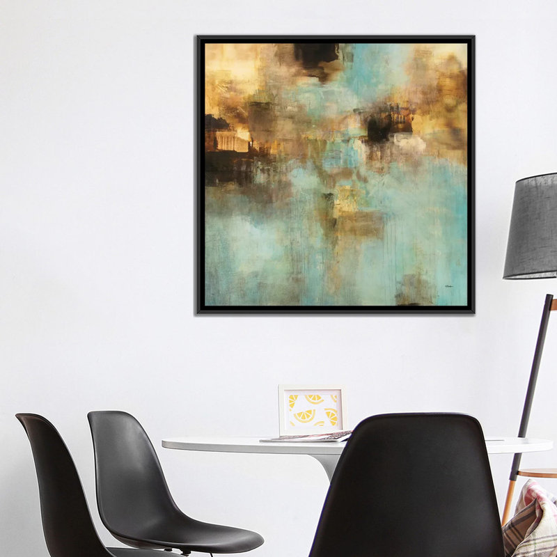 «Shades II», reproduction sur toile, H 18 po x l 18 po x P 1,5 po, Toile avec cadre noir, Pas de tapis