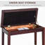 Banc de piano avec coussin en similicuir et structure en bois, capitonné pour plus de confort et de style-377942017