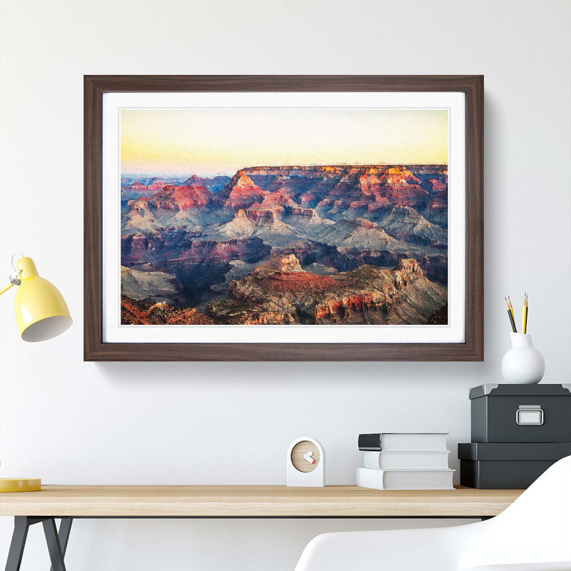 The Grand Canyon Arizona - Picture Frame Painting Print, Walnut Framed, 48cm H x 65cm W x 2cm D