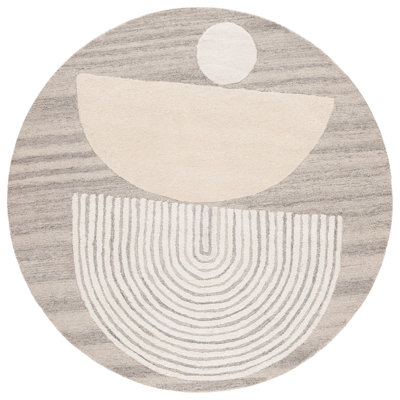 Lecresha Ebony Hand Tufted Wool Pile Rug
