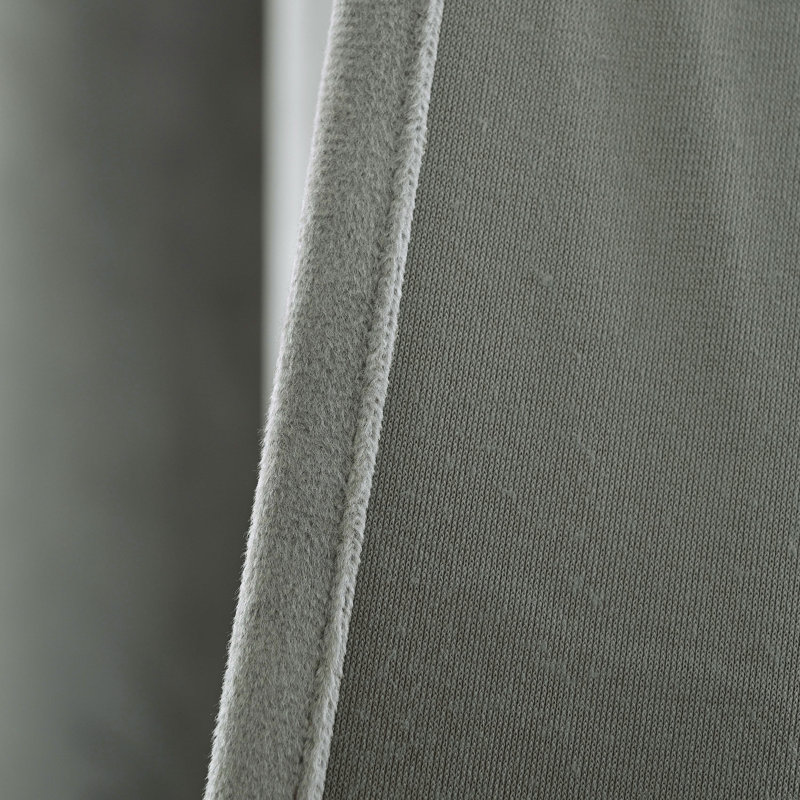 4Pcs Velvet Solid Color Metal Grommets Room Darkening Curtain Panels (Set of 4), Light Gray, 52" W x 90" L