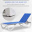 Chaise longue inclinable 26,5 po