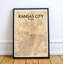 Kansas City Map - No Frame Print-1712575205