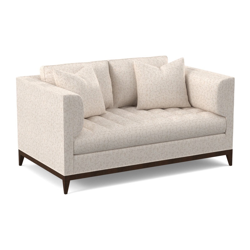 Paramount Loveseat, American Walnut, Stepping Stones Ivory Viscose