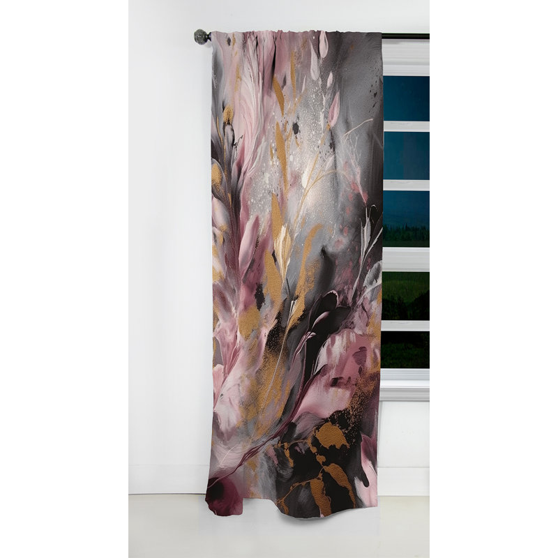 Khysen - rideau de fougère - rideau occultant à motif floral - 1 panneau, L 52 po x L 84 po