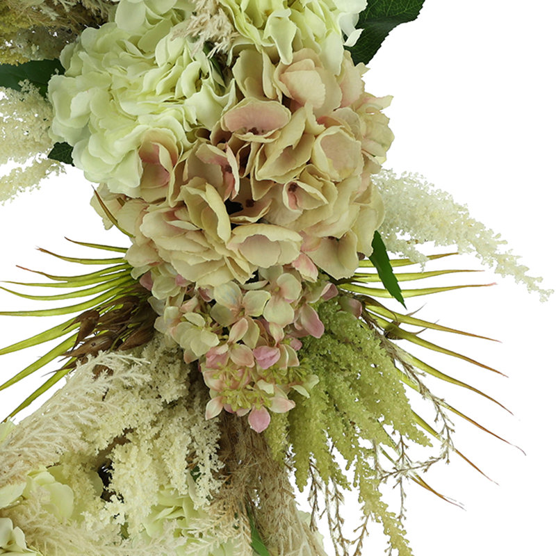 Handcrafted Faux Hydrangea Polysilk 23'' Wreath