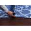 Tapis bleu noué à la main de conception unique 4 pi 10 po x 7 pi 10 po New Age