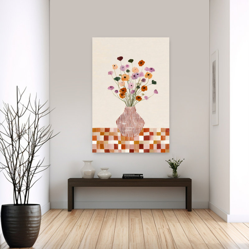 Art mural contemporain abstrait éclectique, H 60 po x l 40 po