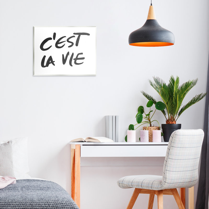 C'est C'est La Vie, plaque murale à texte minimal, design par SD Graphics Studio
