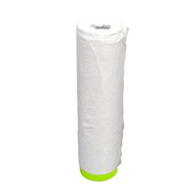 15X82 Feet Disposable Masking Film with Tape, 0.06MM Thick Plastic Sheeting for Painting, Renovation, Dust Protection, Automotive Spray Paint