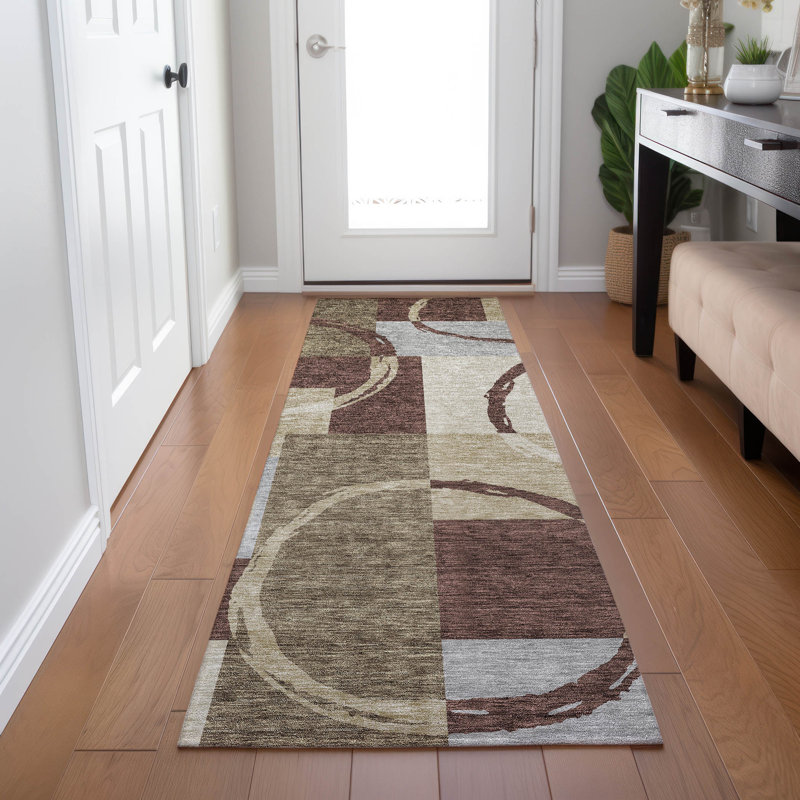 Aleh Area Rug with Non-Slip Backing, Runner 2'3" x 7'6"