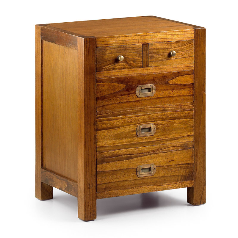 Guildhall 65cm W Solid Wood Bedside Table