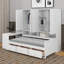 Lit de jour en bois avec trois tiroirs, unité de rangement tout-en-un, bureau et tablettes-26168498-26168497