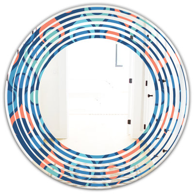 Miroir mural abstrait et moderne abstrait sans gouttes X Wave