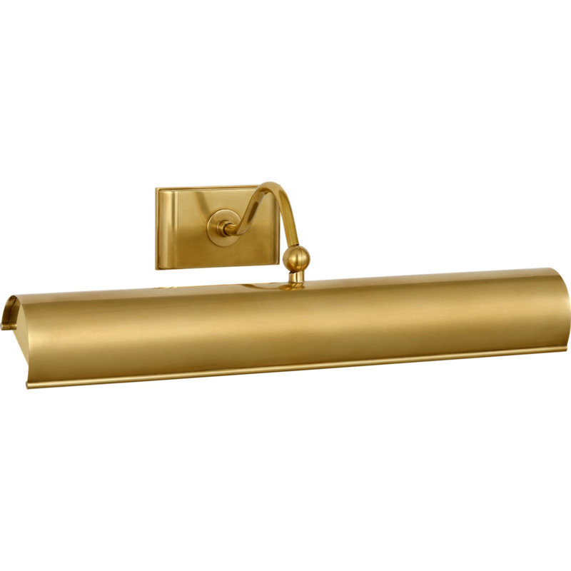 Hessen Picture Light, Natural Brass, 4.75" H x 24" W x 9" D