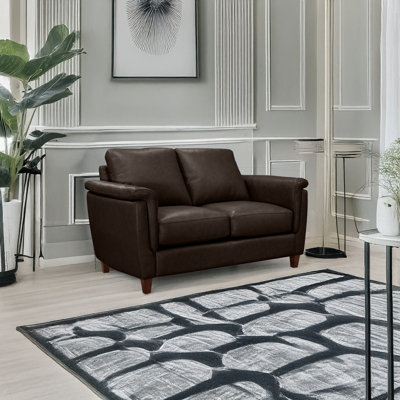 Causeuse en cuir véritable 57 po Rambrij