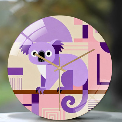 Horloge murale 12 po ronde en verre trempé avec mouvement à quartz silencieux