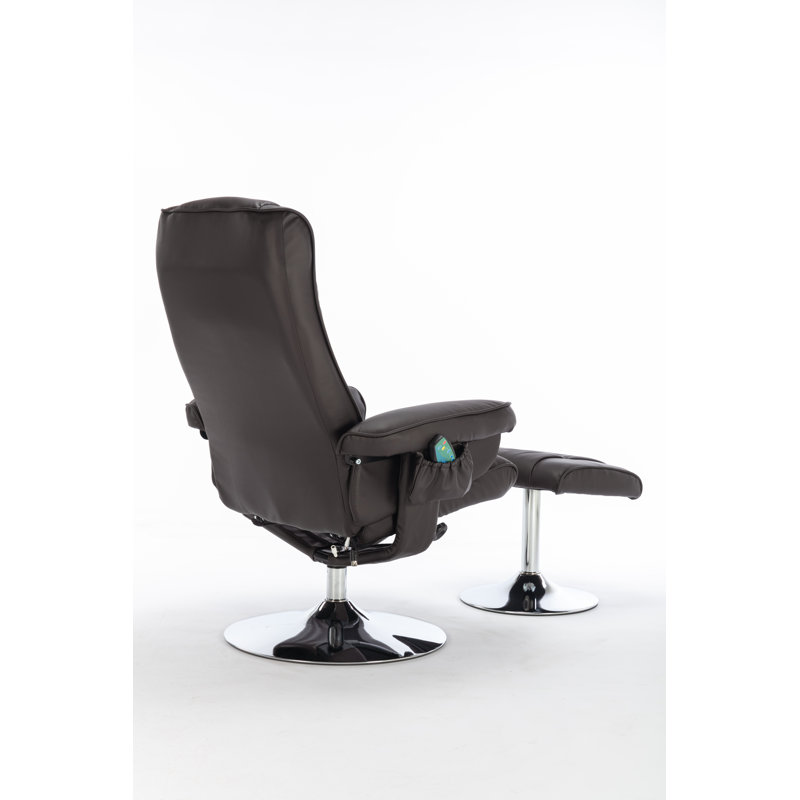 Tasha 79cm Wide Ergonomic Recliner with Massager, Black