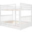 Lit superposé avec échelles et rangement (blanc) - Améliore le style d'organisation de la chambre à coucher-28503158