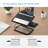CD4 Adjustable Standing Desk Converter for Laptops with 4 Heights, Tilting Platform and Level Mouse Pad, Black