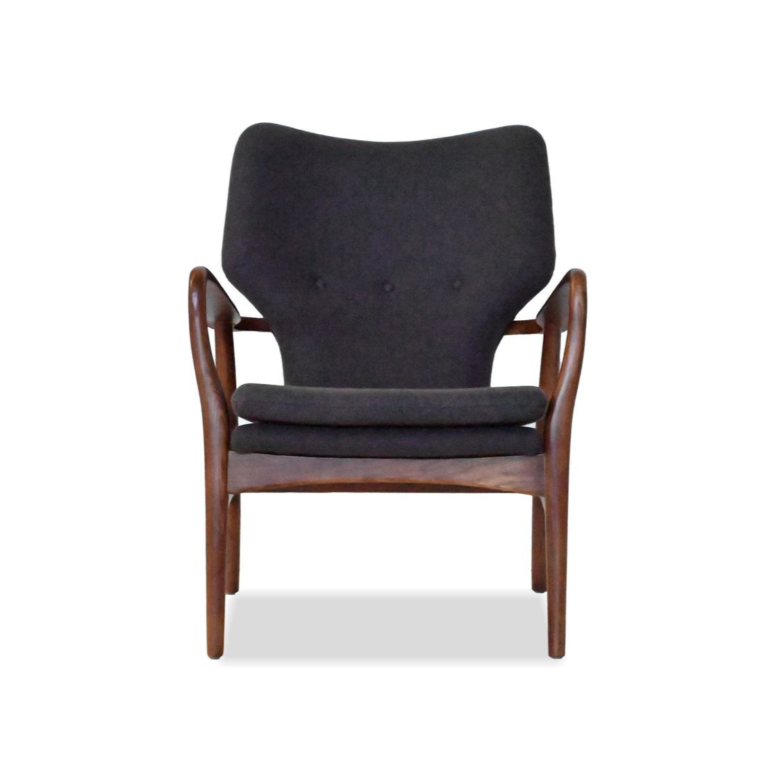 Marlo Genuine Leather Armchair, Gray