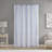 Poly Printed Curtain Panel with Tufted Stripe and Lining White/Navy 50x95"-844418596-844418602