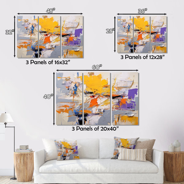 Abstract Poetic Set Design Ivy Bronx Poetic Expressionism In Purple And Orange II - Abstract ...