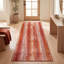 Tapis Flint2 moderne à l'aquarelle abstraite orange, rouge et crème, lavable en machine, antidérapant, à poils courts, pour l'intérieur et l'extérieur, adapté aux animaux domestiques, idéal pour le salon, la chambre, la salle à manger, l'entrée, le corridor ou le bureau.-451317229