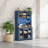 70.9" Navy Blue Farmhouse Kitchen Pantry Cabinet with Buffet Hutch, LED Outlets, Wine Rack & Adjustable Shelves-609144426