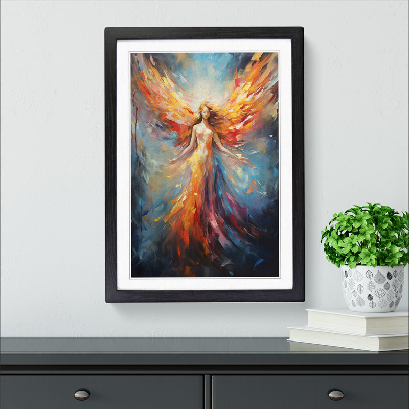Single Picture Frame Print on Wood, 64cm H x 46cm W, Black Framed