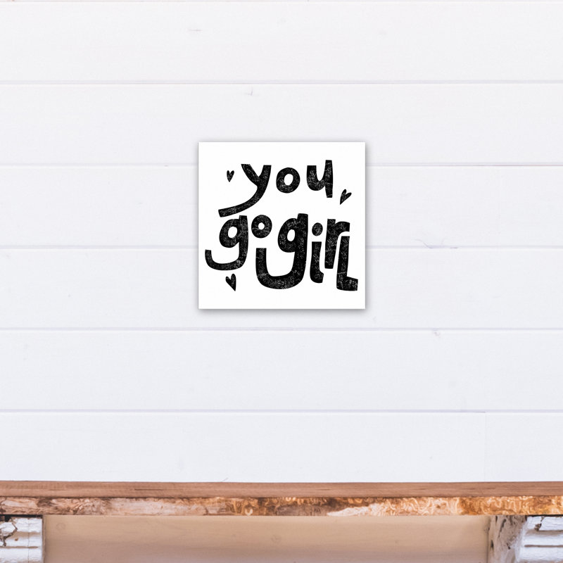 Art encadré « you go fille » Madore, Toile tendue, H 12 po x l 12 po x P 1,25 po