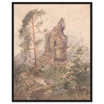 «Landscape with Ruin 1900», toile classique par croquis 